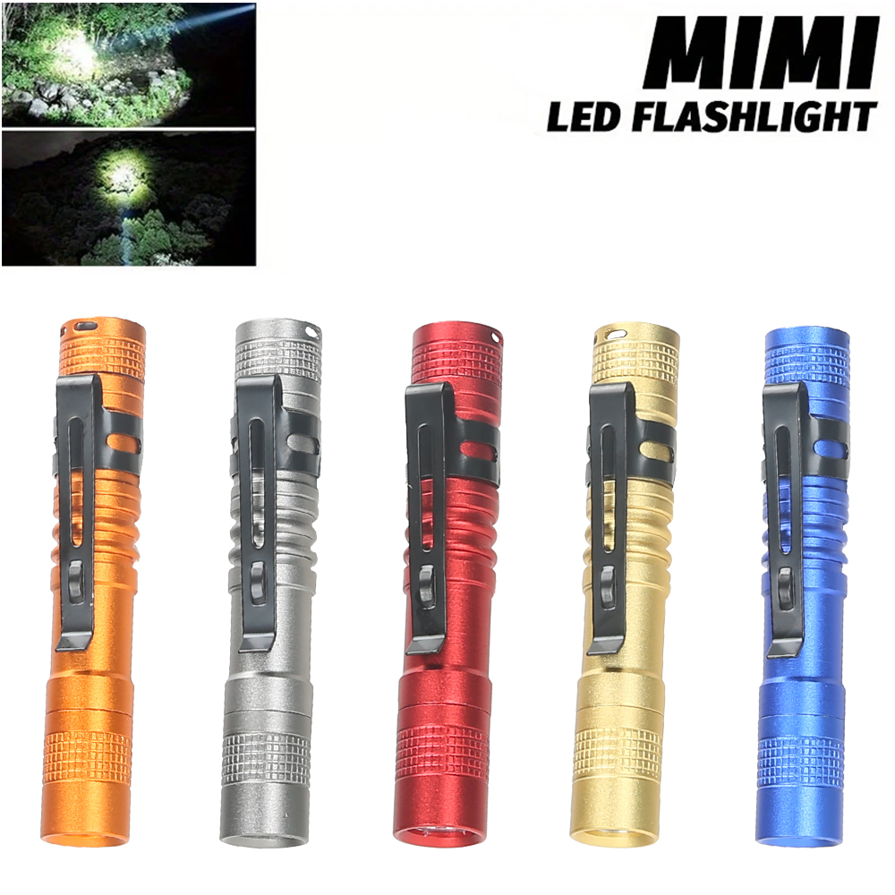 Outdoor Camping Glamping - Tragbare Mini-LED-Stiftleuchte mit Clip, ultrahell, hohe