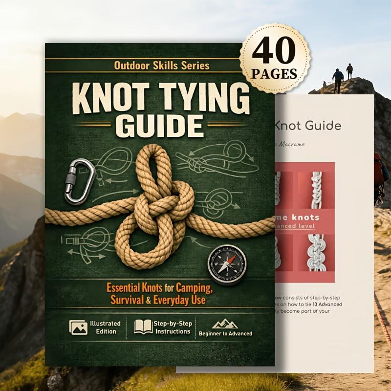 Outdoor Camping Adventures - Grundlegendes Leitfadenbuch zum Knotenbinden: 50 illustrierte