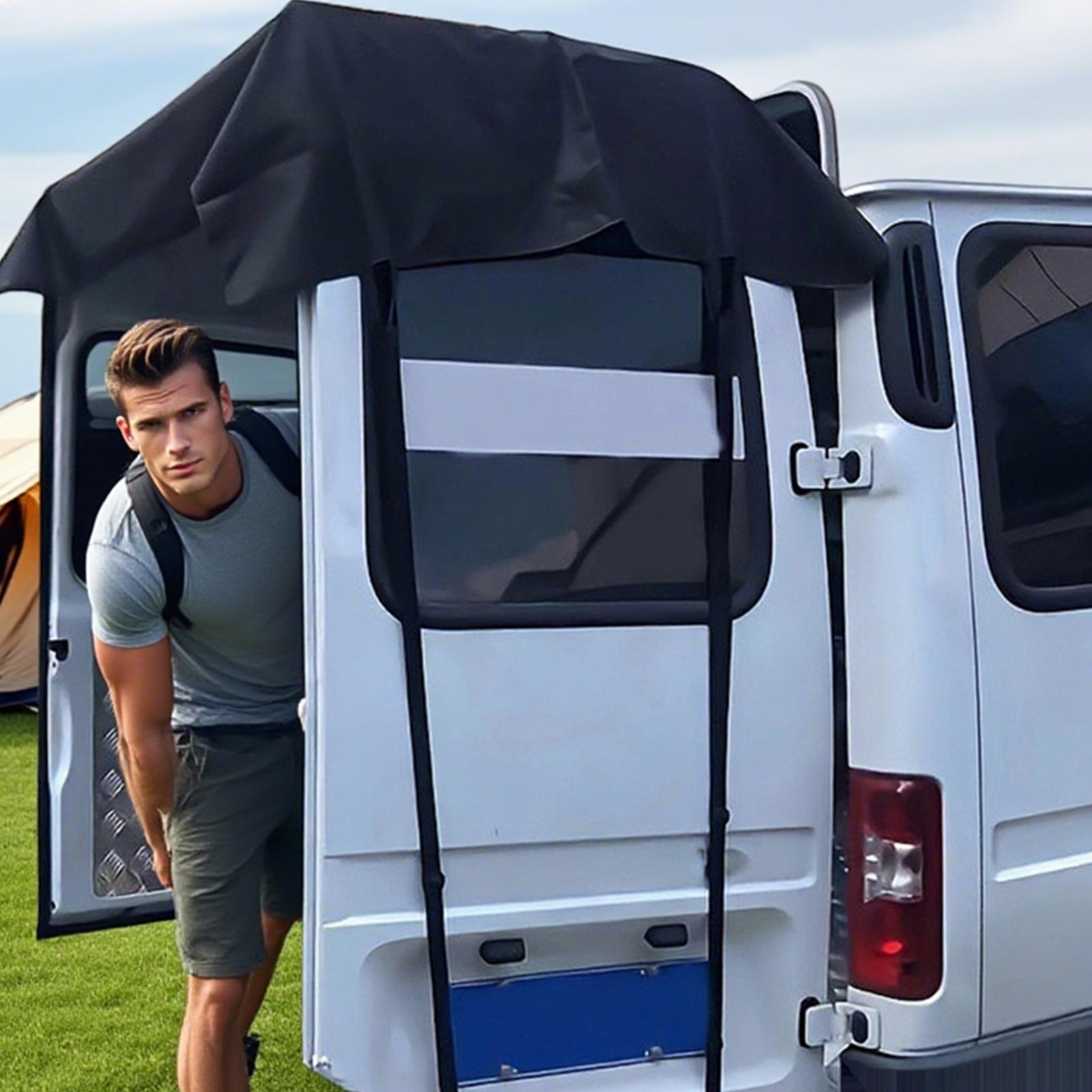 Outdoor Indoor Camping - Windschutz-Hecktürabdeckung für Wohnmobile, Winddichte Markise für