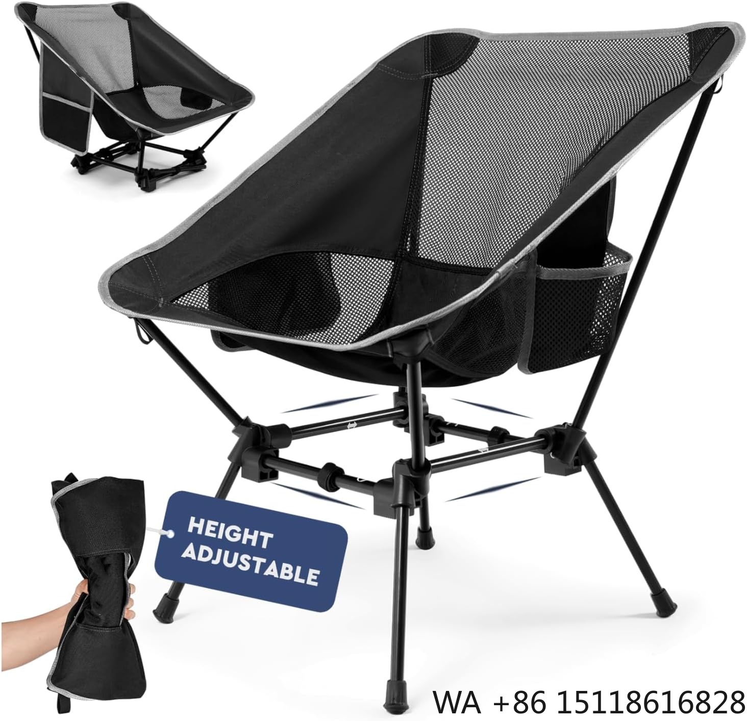 Outdoor Camping Furniture - Leichter Campingstuhl, Campingstuhl für Erwachsene, Höhenverstellbarer