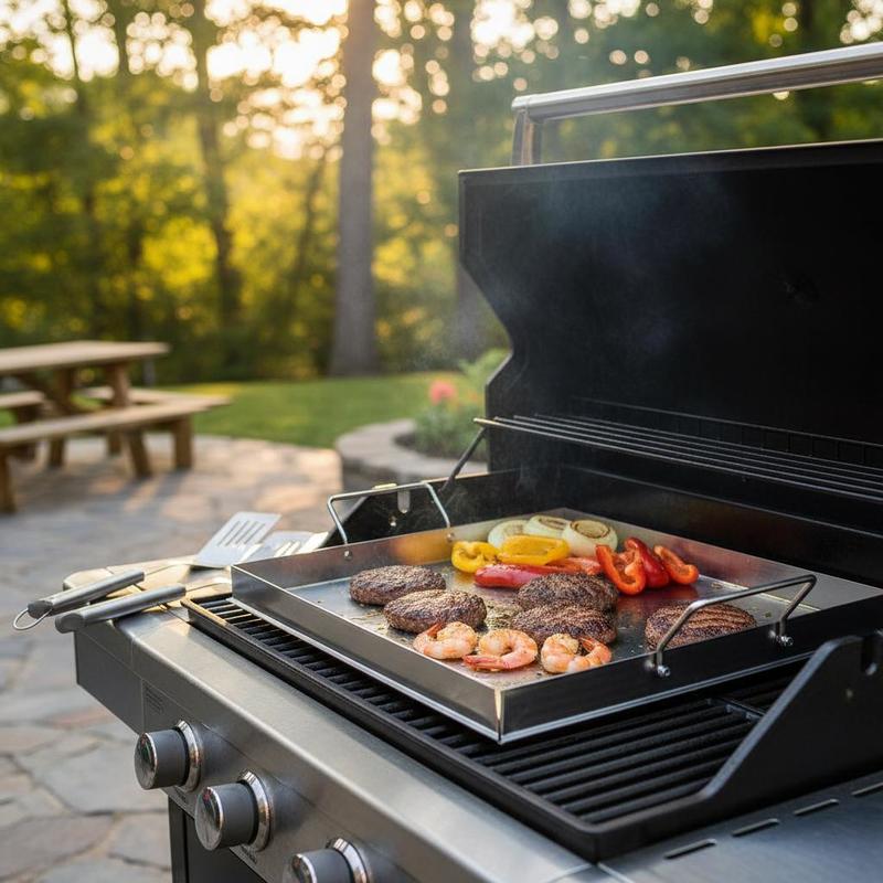 Outdoor Camping Cooking Set - Universelle Flachgrillplatte 18x16 Zoll für Camping,