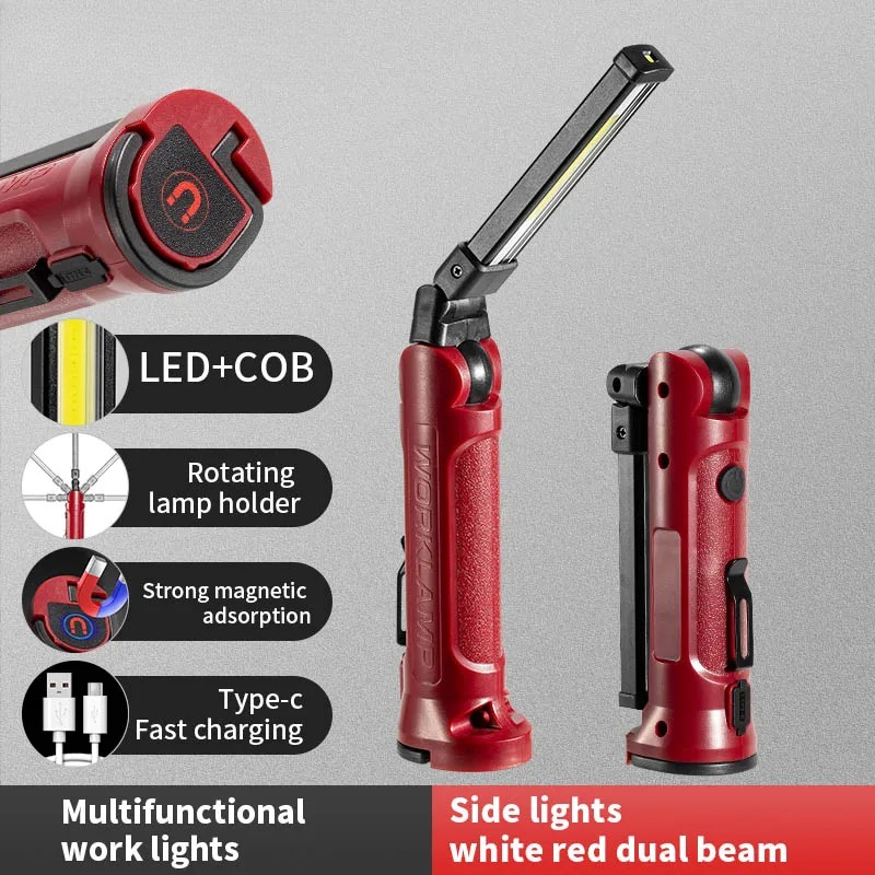 Outdoor Camping Adventure Lamp - COB LED-Arbeitsleuchte, wiederaufladbar, zusammenklappbare Taschenlampe, Outdoor,