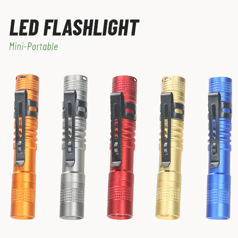 Outdoor Camping Adventure Lamp - Tragbare Mini-LED-Stift-Taschenlampe mit Stift-Clip, tragbare Ultra-Taschenlampe,