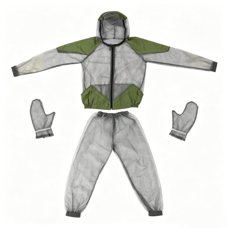 Outdoor Camping Jacket - Outdoor-Mückenschutzanzug mit Netzkapuze, Jacke, Hose und