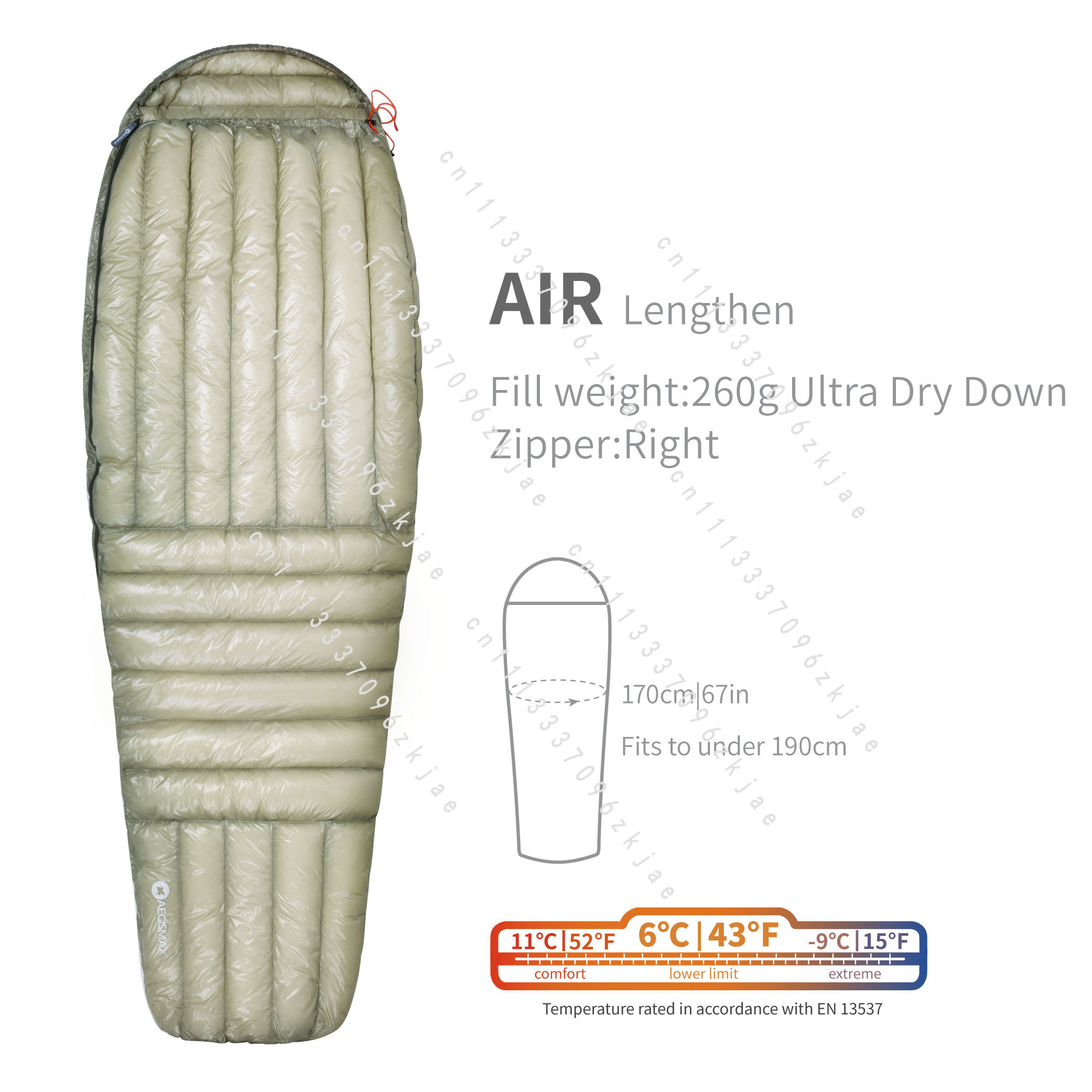 Ultralight Sleeping Bag - AIR 10D 800FP Ultra Dry Daunenschlafsack