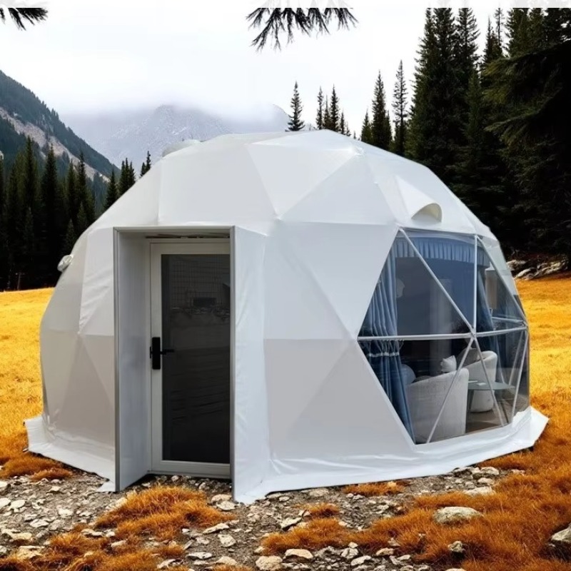 Outdoor Camping Dome - Glamping-Kuppelzelt Outdoor-Hotel-Resort-Zelt Transparentes Kuppelzelt Sechseckiges Geodätisches