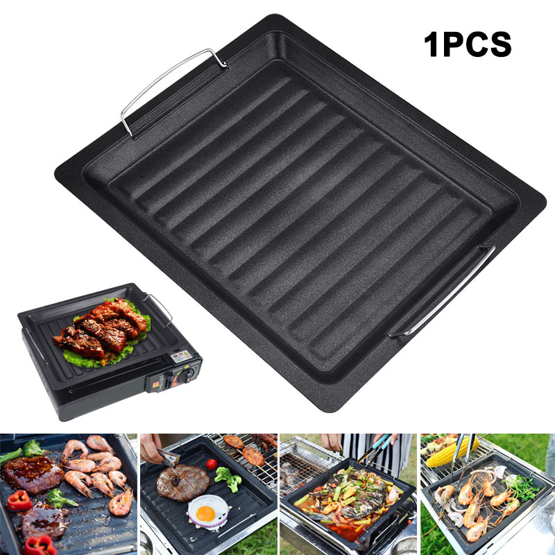 Outdoor Camping Cooking Set - Dicke quadratische Grillpfanne für den Außenbereich