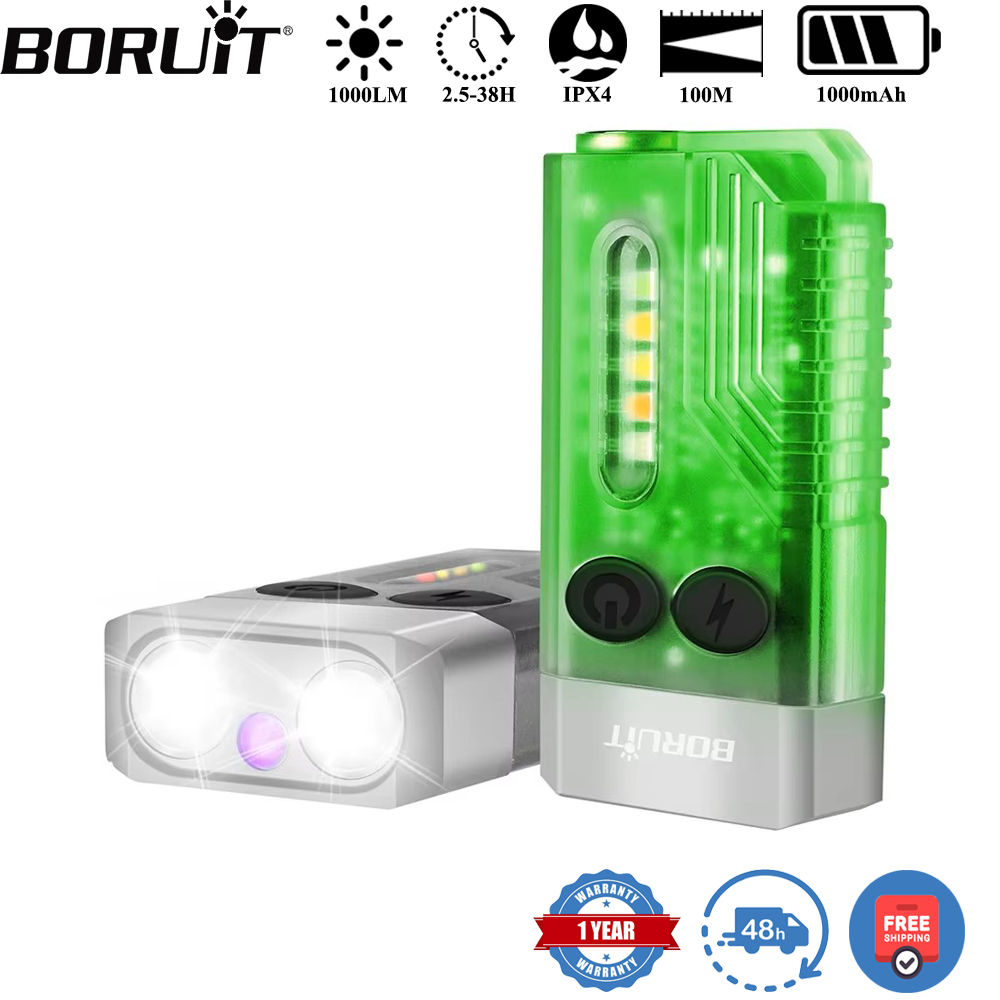 Outdoor Camping Glamping - BORUiT V10 Schlüsselanhänger UV LED EDC