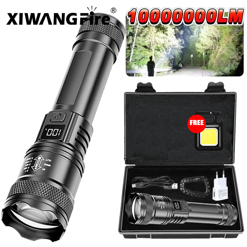 Outdoor Camping Glamping - Ultrahelle LED-Taschenlampe, 2000 lm, Typ C,