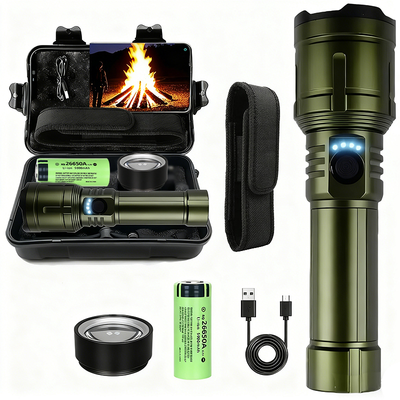 Outdoor Camping Adventures - Ultra leistungsstarke Taschenlampe, konzentrierende Zündung, wasserdicht,