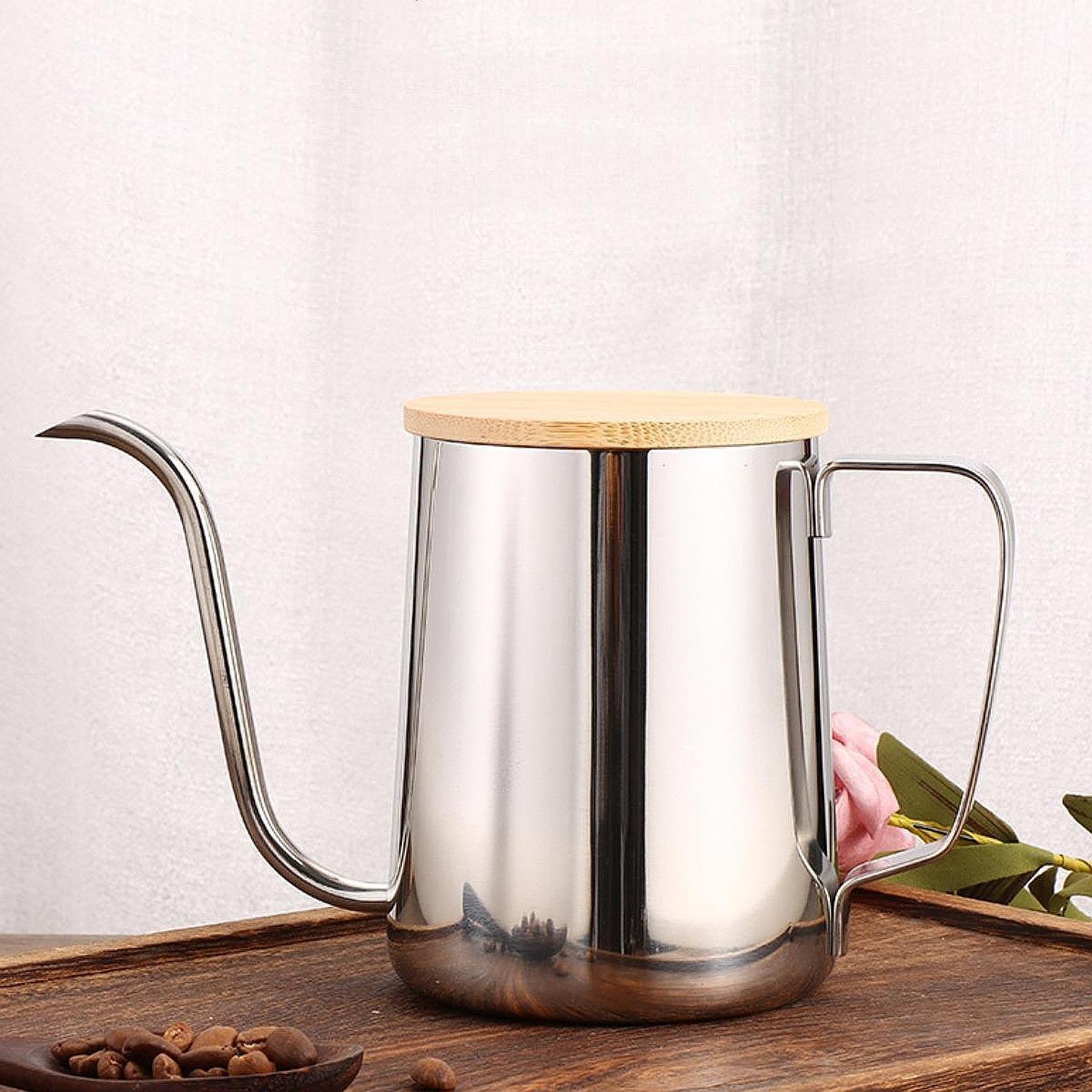 Outdoor Indoor Camping - Übergießen Sie Wasserkocher, Camping-Kaffeekanne, 600 ml,
