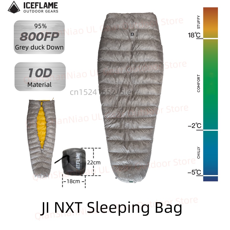 Ultralight Sleeping Bag - Ice Flame JI NXT 800FP Mumie-Schlafsack