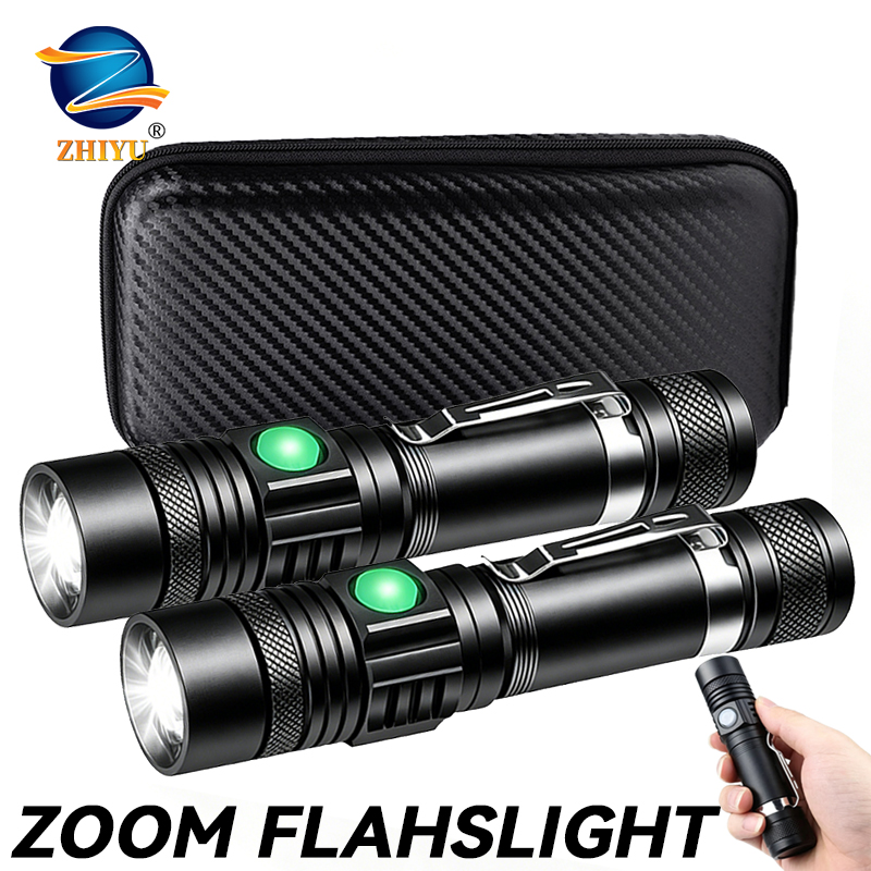 Outdoor Camping Adventures - T6 LED Wiederaufladbare Taschenlampe, 18650 Zoombare
