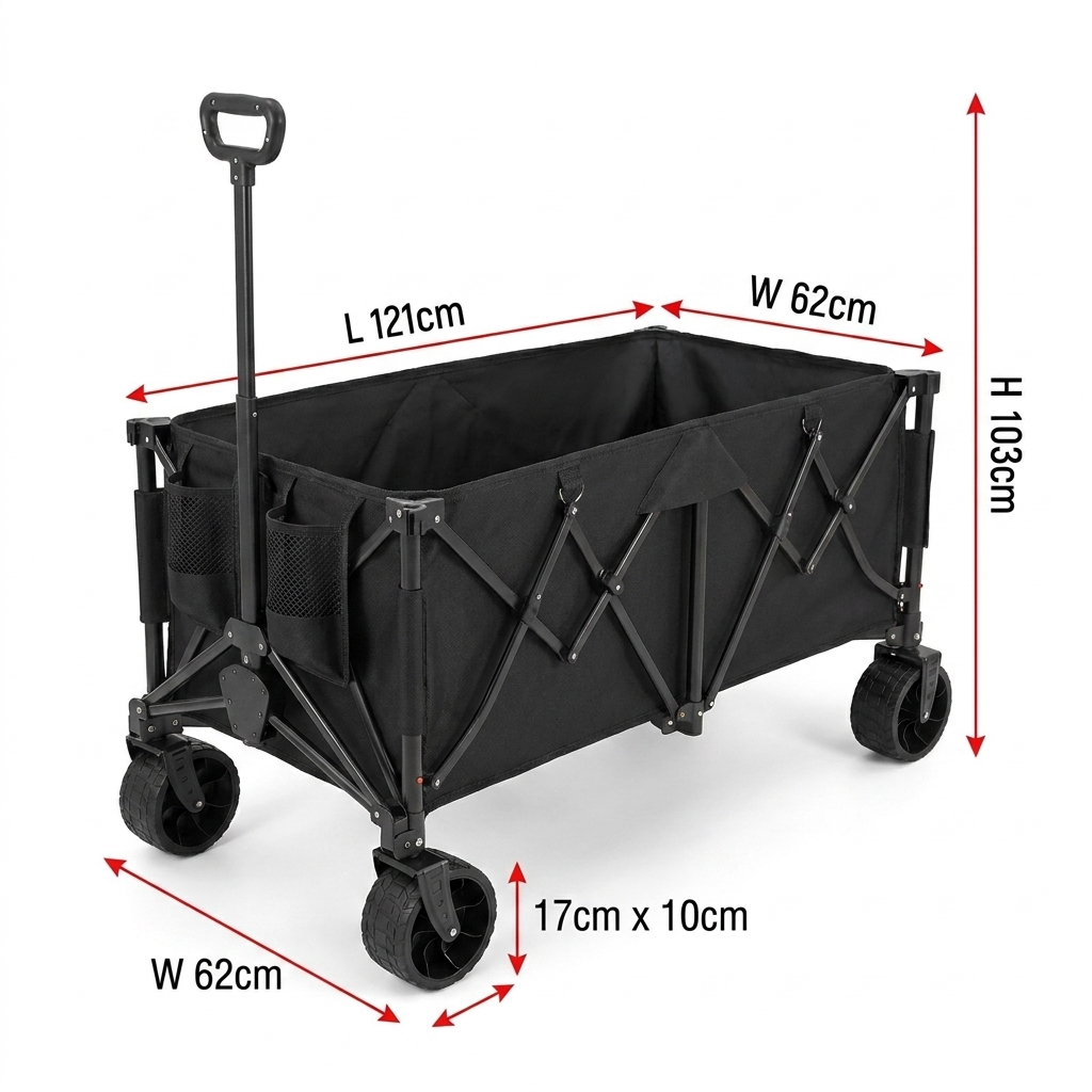 Outdoor Camping Furniture - Maßgefertigter Schwerlast-Klappwagen mit 260L Extra Großer
