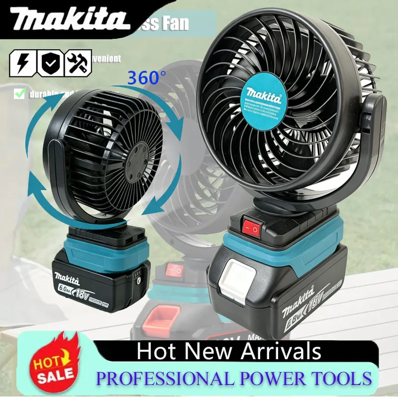 Outdoor Camping Fan - Makita kabelloser, wiederaufladbarer Ventilator, tragbarer elektrischer