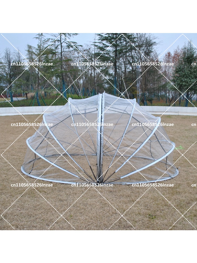 Outdoor Camping Dome - Langlebiges 8-Personen Transparentes Kuppelzelt mit PVC-Blasenabdeckung