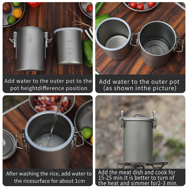 KEITH Reiskocher aus reinem Ti – Outdoor Camping Cooking Set Bewertung und Preis
