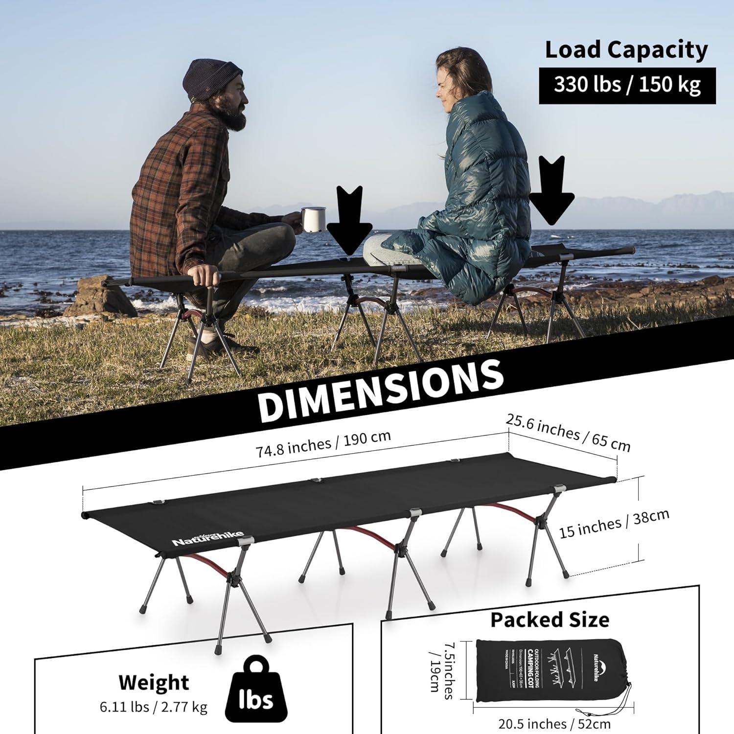 Naturehike Klappbares Campingb – Outdoor Camping Couch Bewertung und Preis