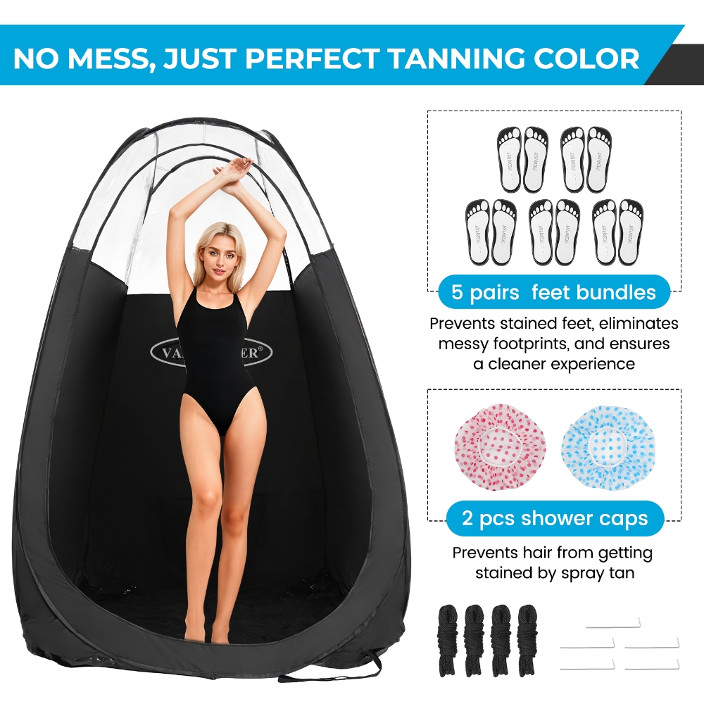 Schwarzes Spray-Tanning-Zelt,  – Outdoor Camping Automatic Quick Opening Tent Bewertung und Preis