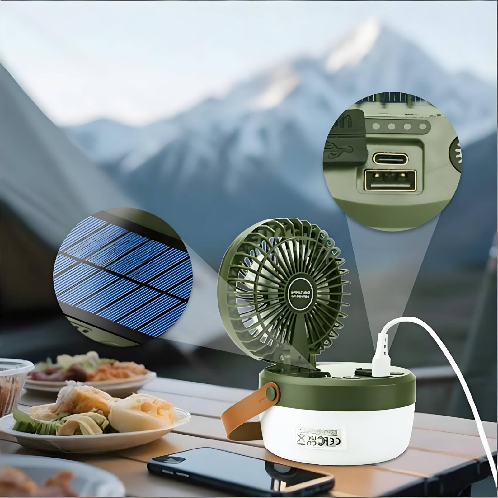 Solar-Camping-Ventilator-Later – Outdoor Camping Fan Bewertung und Preis