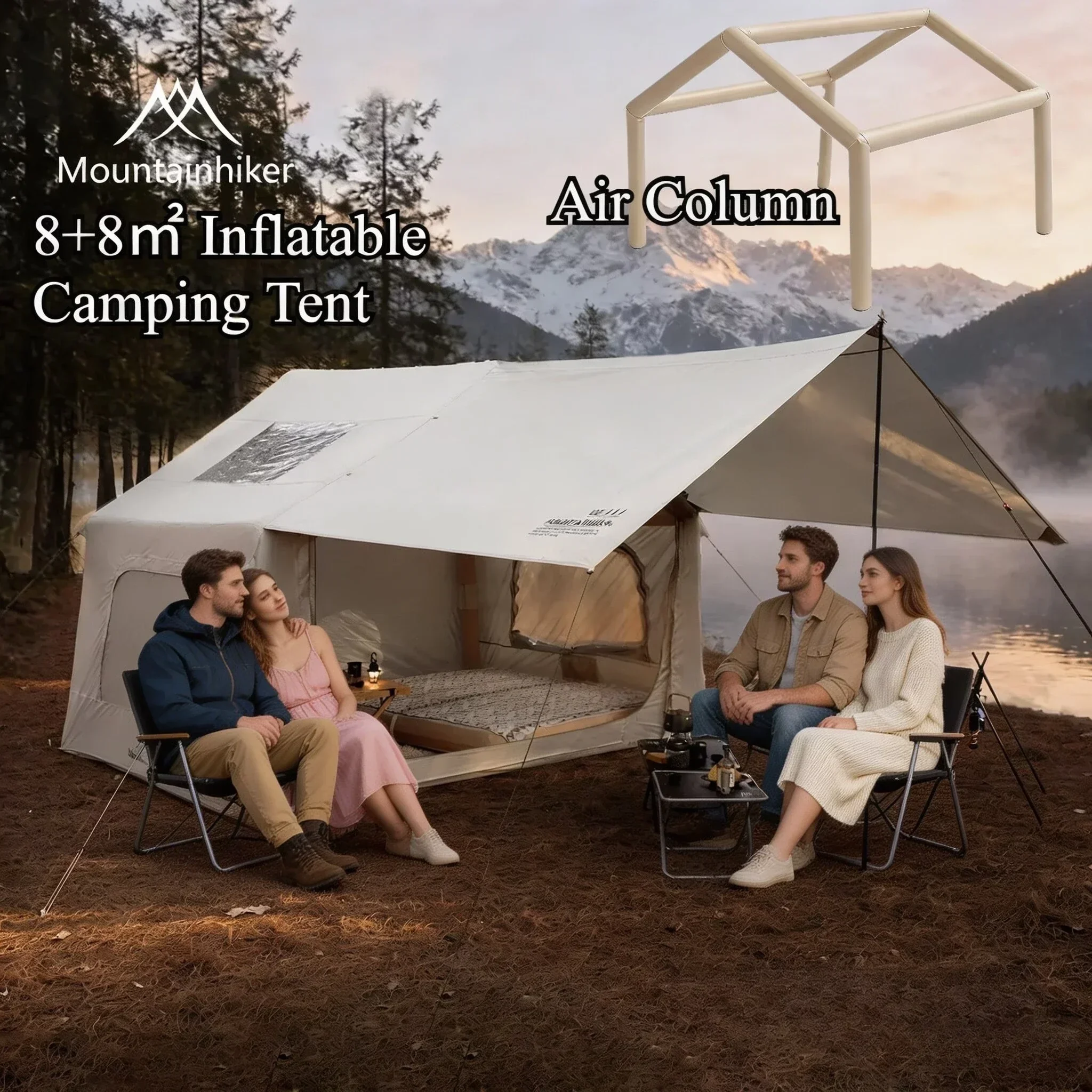 8+8 ㎡   MOUNTAINHIKER Aufblasb – Outdoor Camping Gazebo Bewertung und Preis