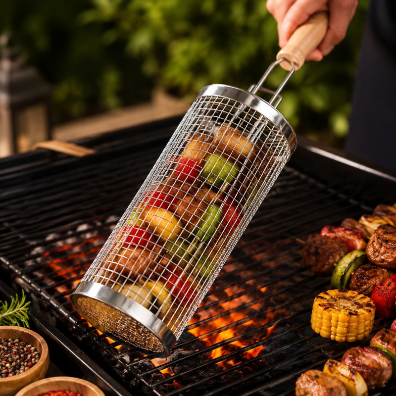 Runder Grillkorb-Set aus Edels – Outdoor Camping Cooking Set Bewertung und Preis