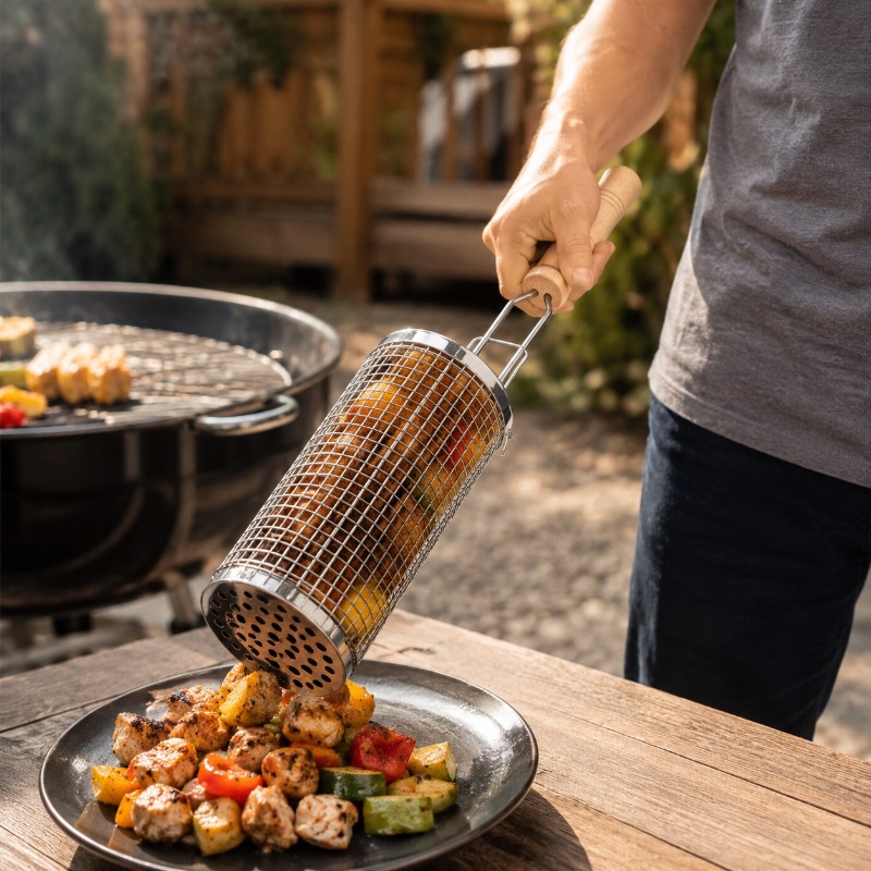 Runder Grillkorb-Set aus Edels – Outdoor Camping Cooking Set Bewertung und Preis