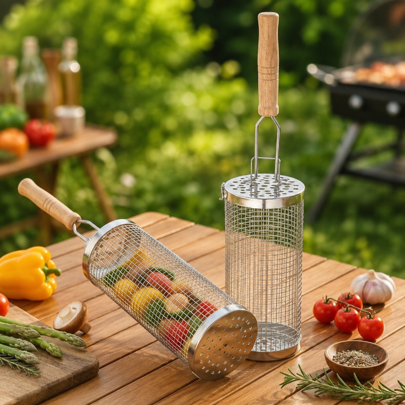 Runder Grillkorb-Set aus Edels – Outdoor Camping Cooking Set Bewertung und Preis