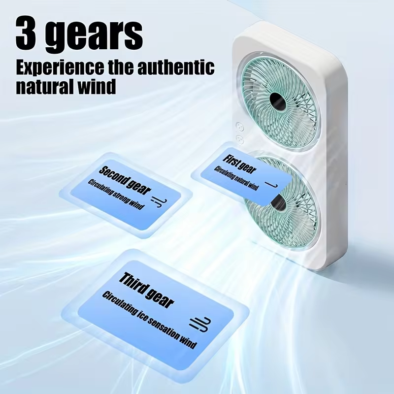 Doppelkopf-USB-Ventilator mit  – Outdoor Camping Fan Bewertung und Preis