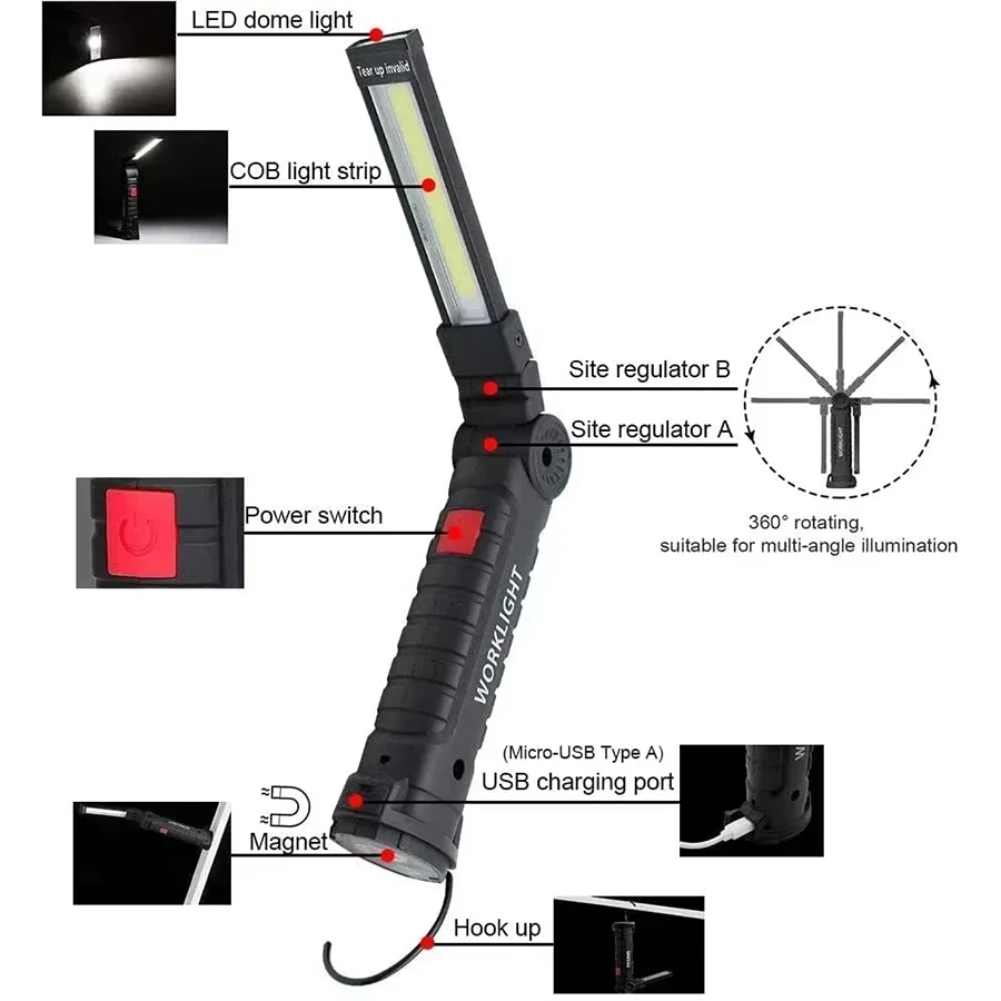 Neue tragbare COB-LED-Taschenl – Outdoor Camping Adventure Lamp Bewertung und Preis